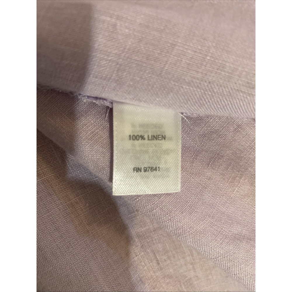 J.Jill Love Linen Women's 2X Lilac 100% Linen Button‎ Front Shirt Relaxed Fit - Picture 11 of 11